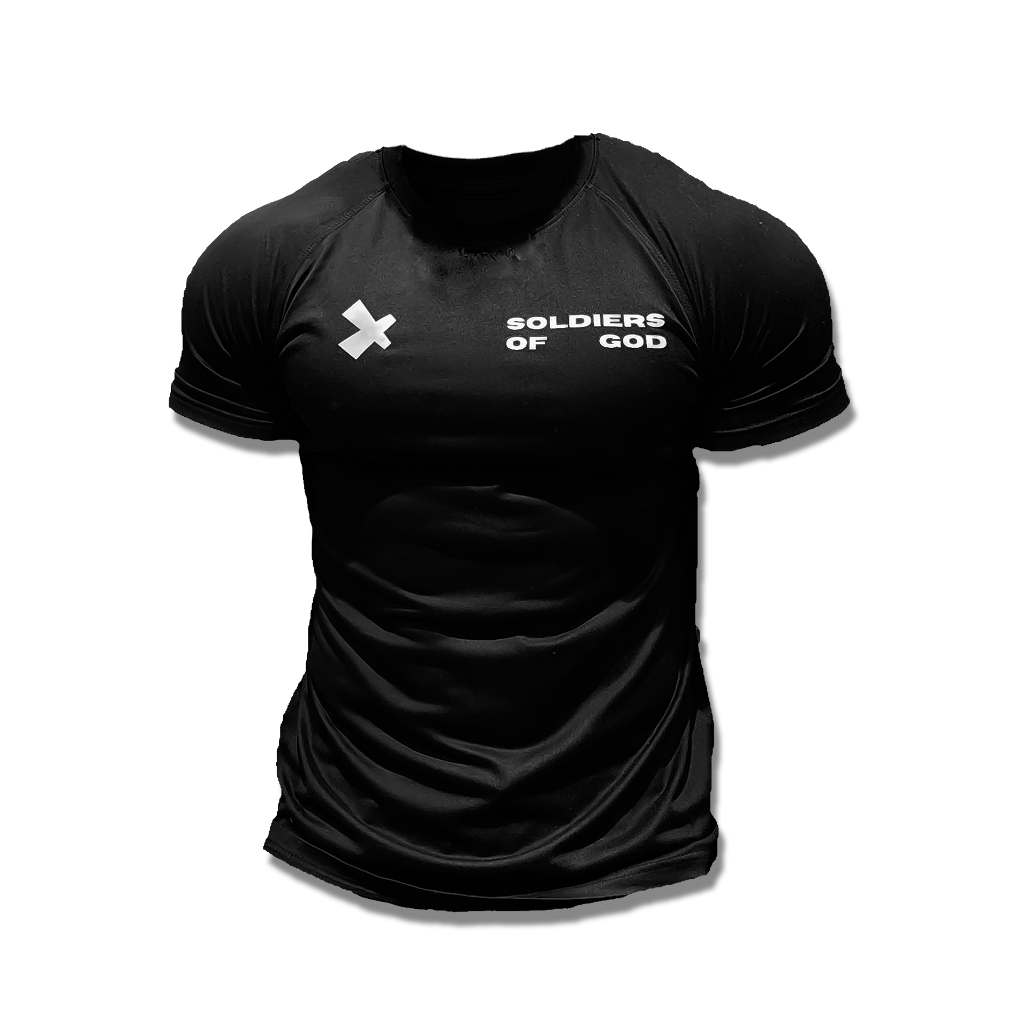Soldiers' Dept. Compression T-Shirt - Black with White Print