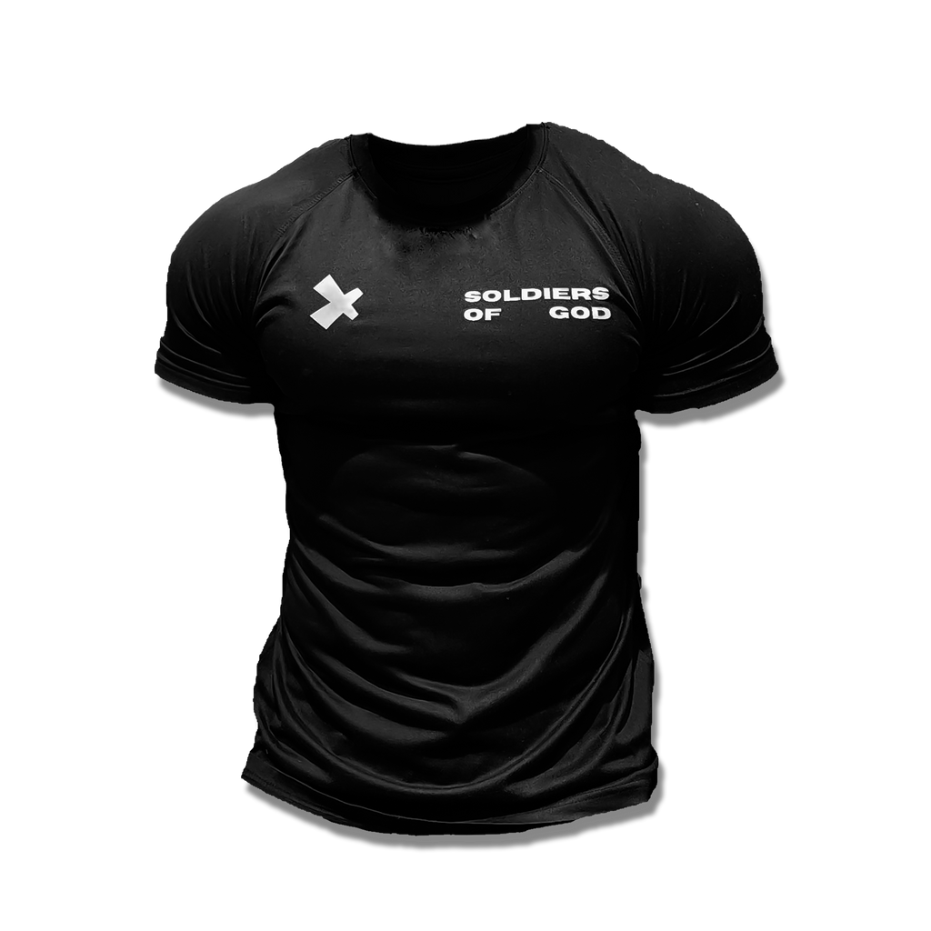 Soldiers' Dept. Compression T-Shirt - Black with White Print