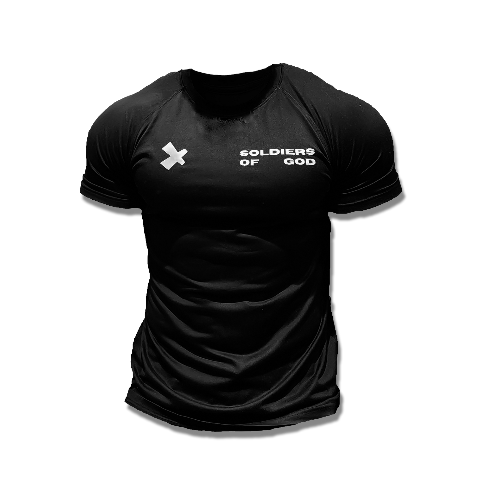 Soldiers' Dept. Compression T-Shirt - Black with White Print