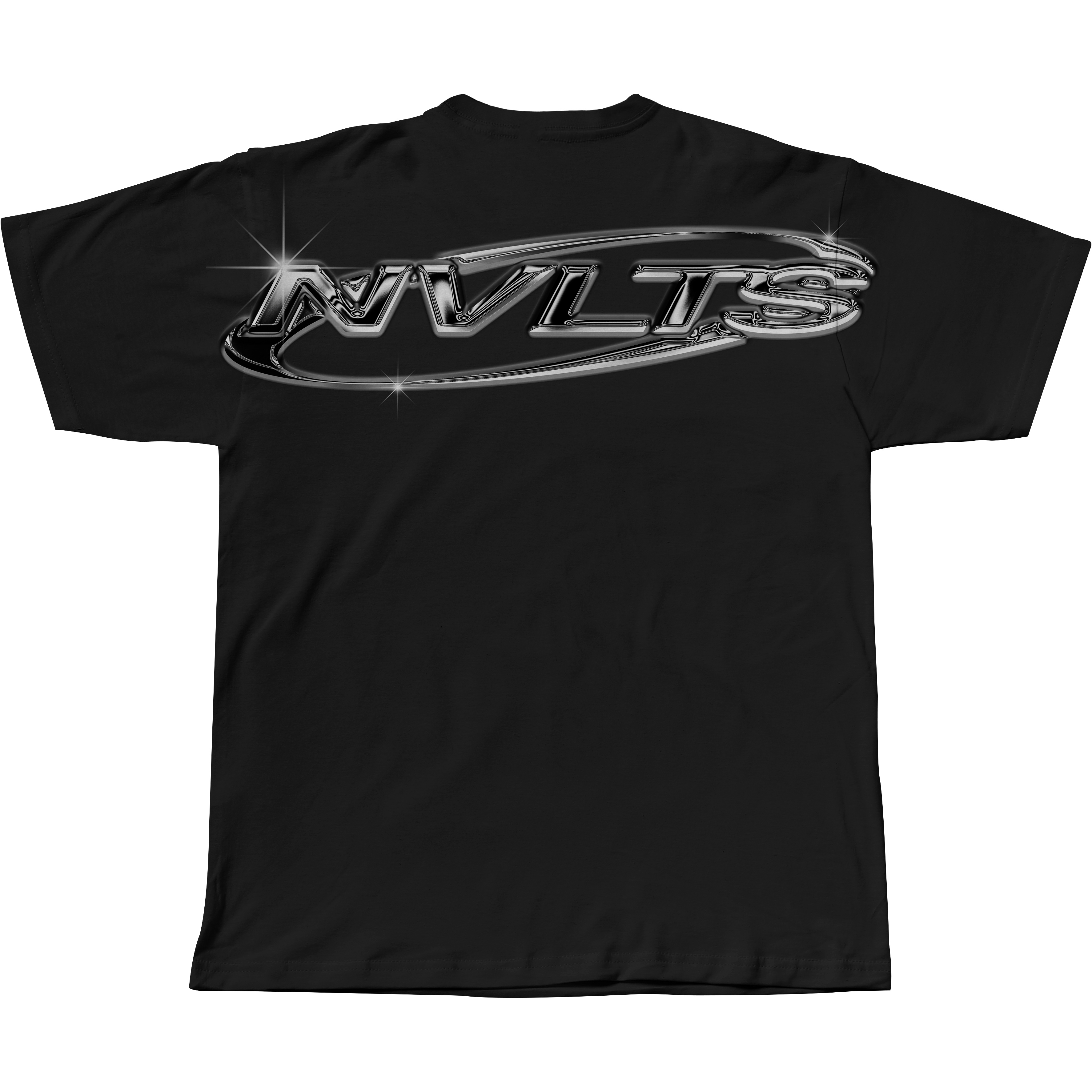 NVLTS "Rally" Chrome Drop Shoulder Oversized Tee - Black and Chrome